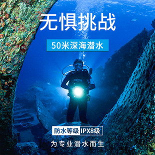 热销工厂批发便携热销专业潜水xhp70手电筒跨境水下远射铝合金手