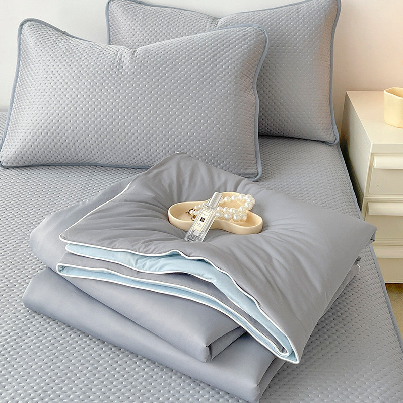 母婴级夏天冰丝凉席空调软席款单件夏凉被三件套床笠子保护罩3