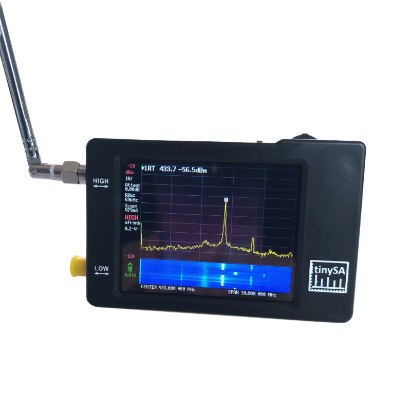 tinySA手持频谱分析仪支持PC连接100kHz-350MHz信号发生器