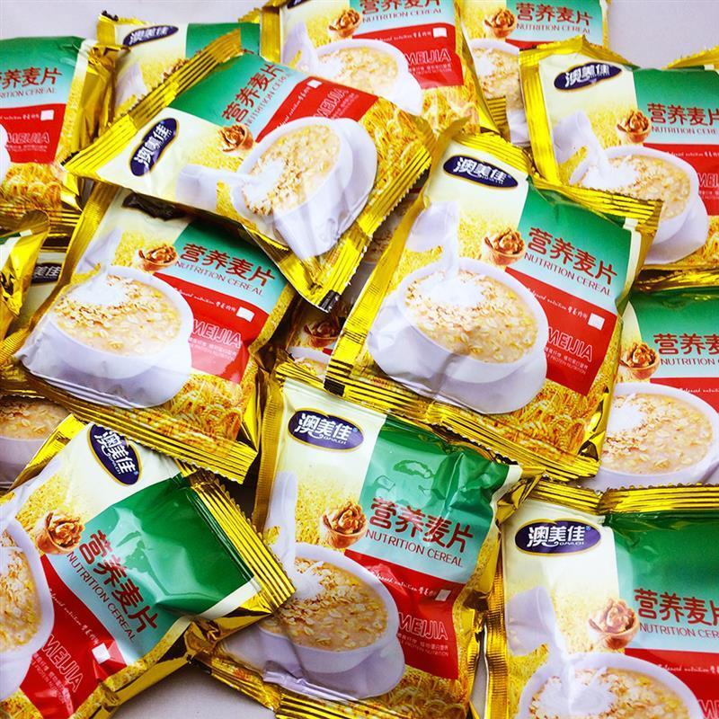 速食营养麦片早餐冲泡饮料袋装小包甜燕麦代餐干 干吃麦片528g(17