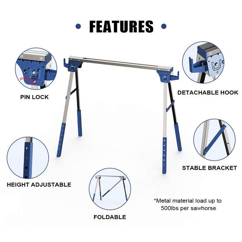 可折叠金属锯木架锯马承重1200kg多功能便携式铁制工作台,鲜花速递/花卉仿真/绿植园艺,花材,淘宝优惠券,粉丝福利购,淘宝优惠卷