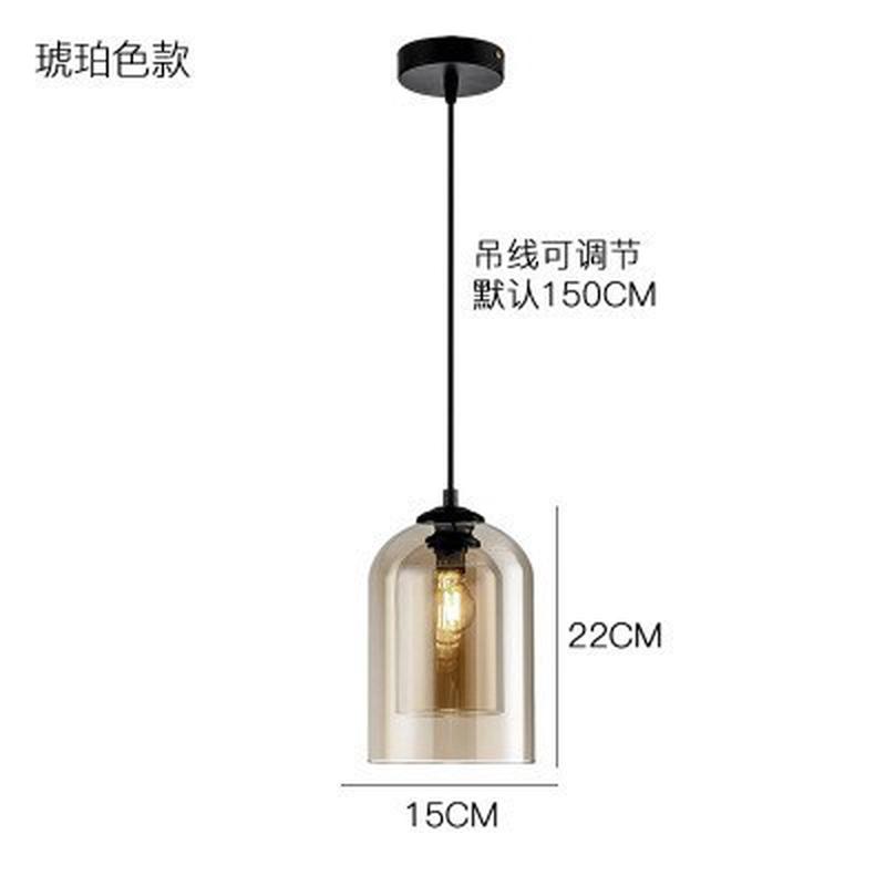 北欧玻璃创意个性床头灯吧台咖啡厅餐厅ins网红现代简约轻奢吊灯
