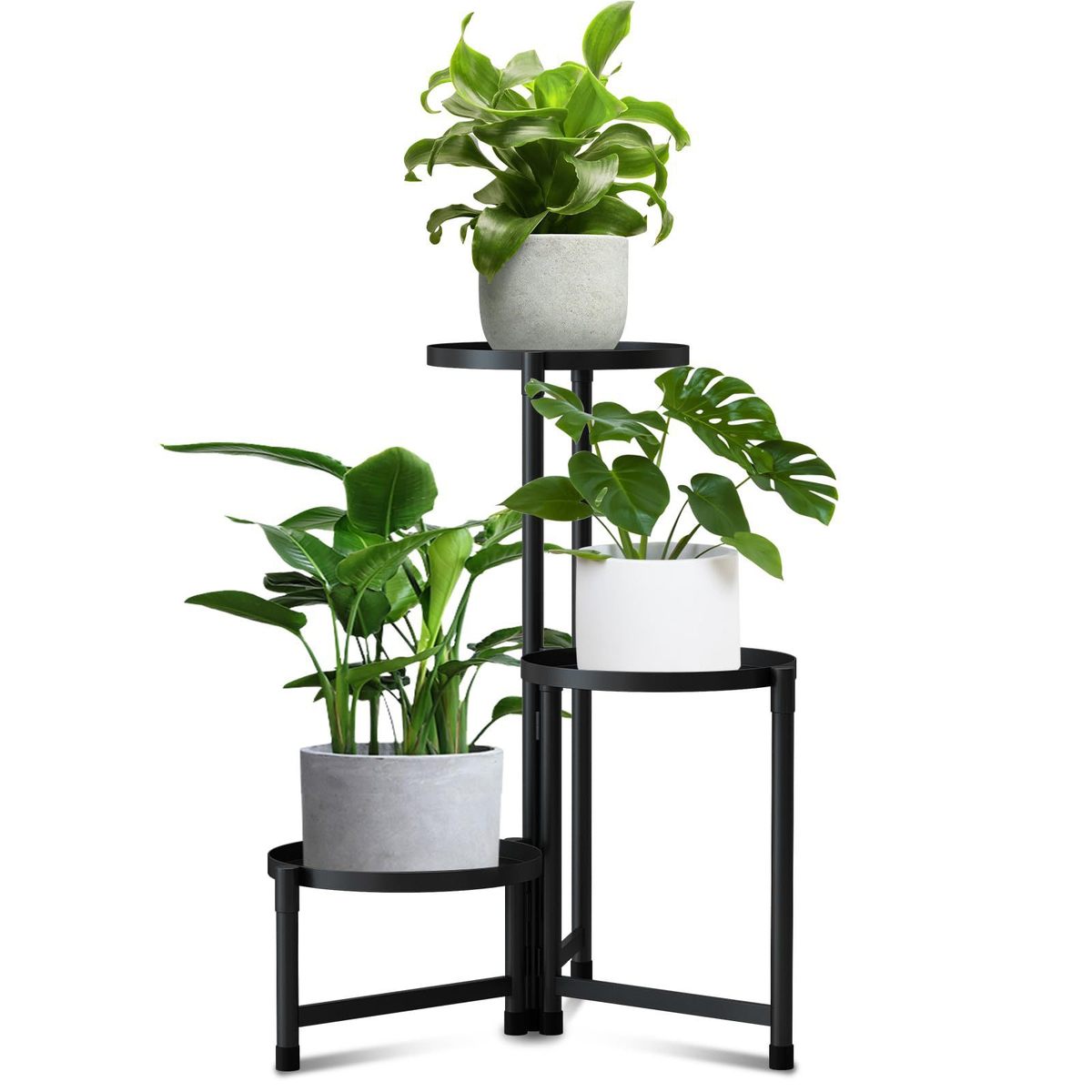 支架架3层黑色金属植物支架高金属角植物室内植物