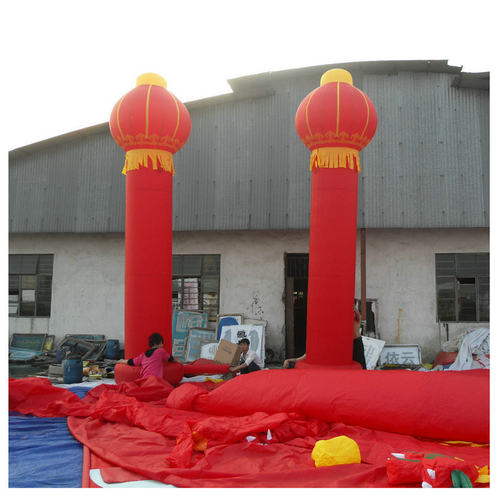 热销广场灯笼柱8米充气灯柱户外广告移动充气灯柱