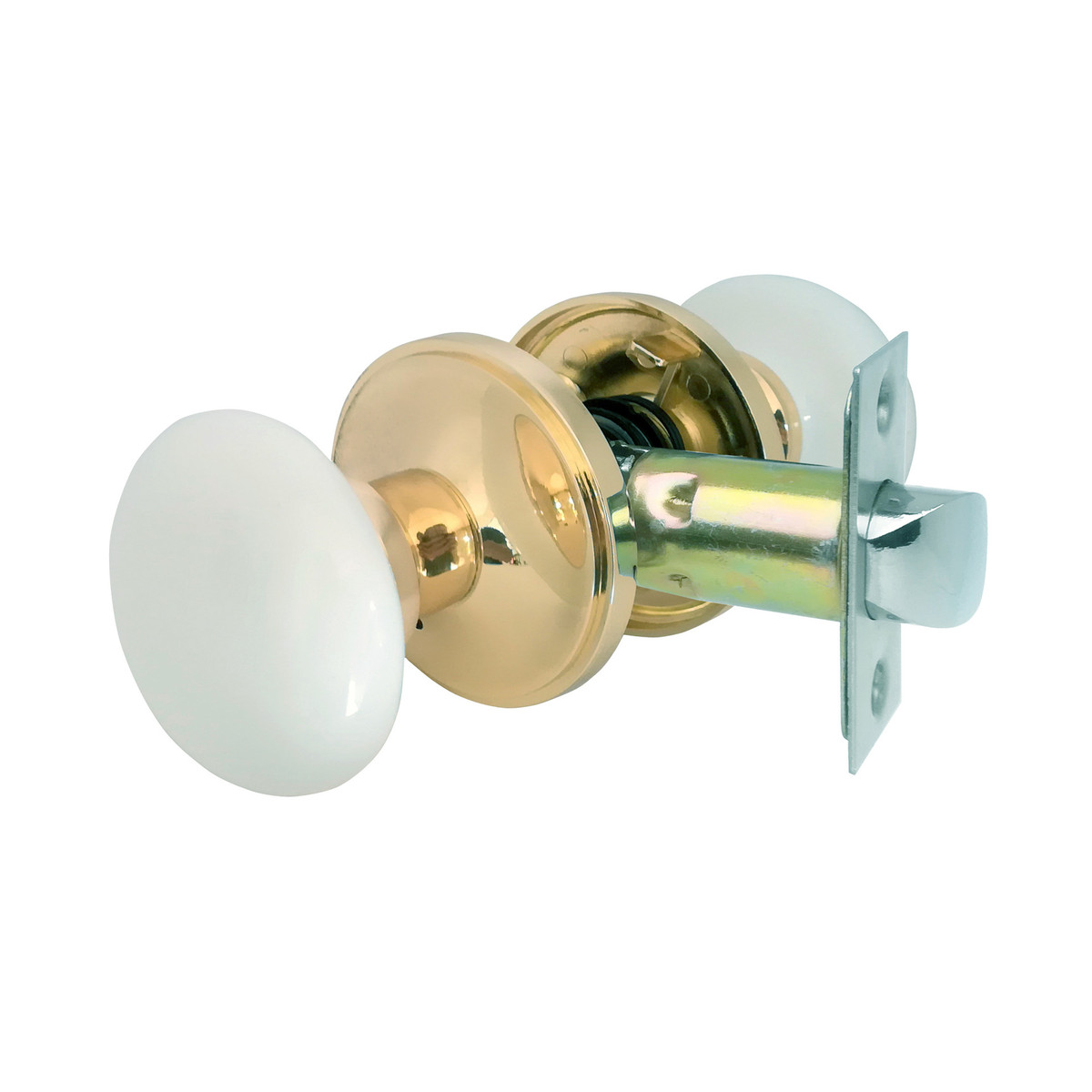 陶瓷球锁亮金色房门浴室锁白色圆形陶瓷厕所门锁golden door knob