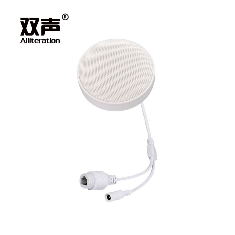 双声网络拾音器数字IP双咪头插TF卡16K32K单独录音频SDK报警远程