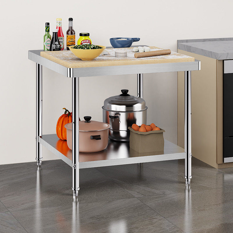 定做双层不锈钢工作台厨房专用操作台商用打荷台灶台架切菜案板桌,家装主材,商用厨房操作台/工作台,淘宝优惠券,粉丝福利购,淘宝优惠卷