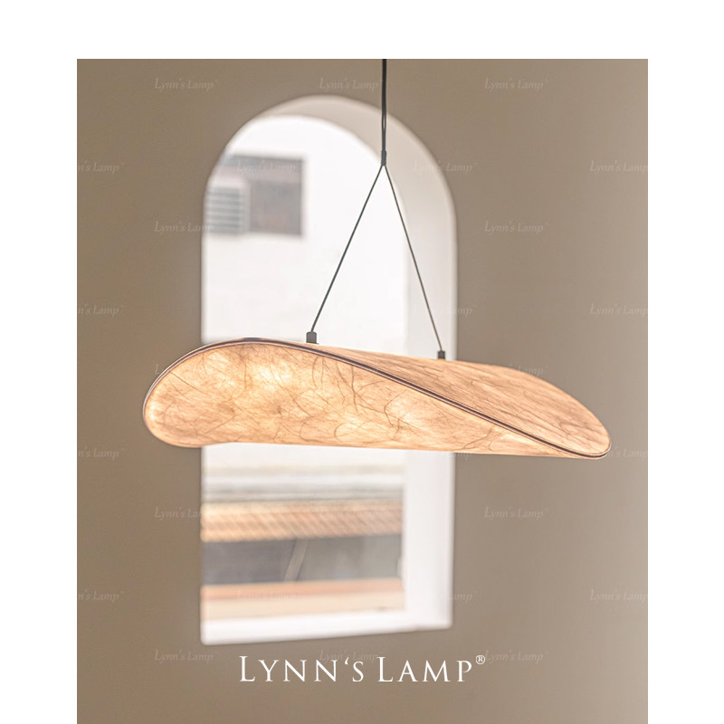Lynn's立意 丹麦New Works日式蚕丝吊灯民宿艺术草帽餐厅设计师灯