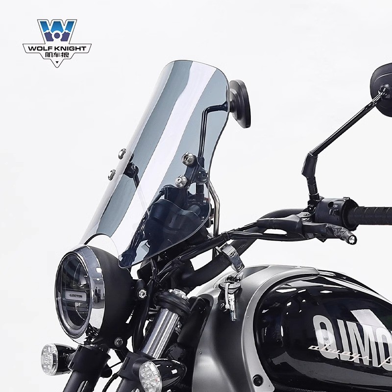 热销肌前狼 适用于钱江闪500s挡风玻璃风挡车风挡板机车改装可调