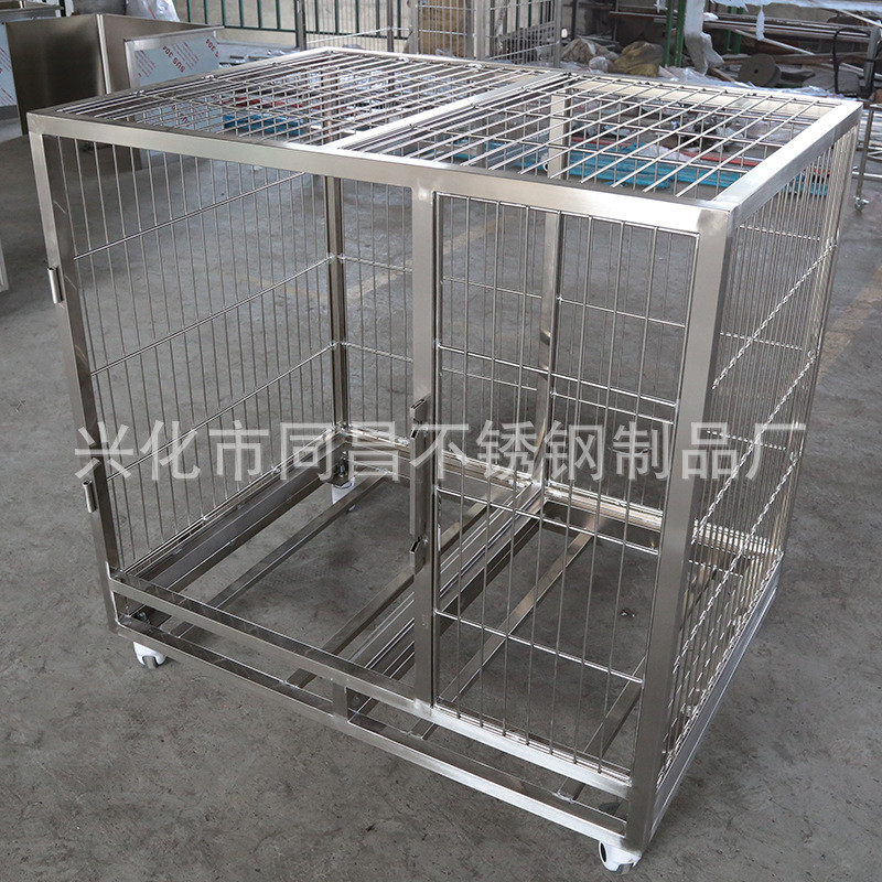 热销厂家宠物笼不锈钢猫狗供应观赏笼子金毛萨摩耶犬猫猫笼加粗宠