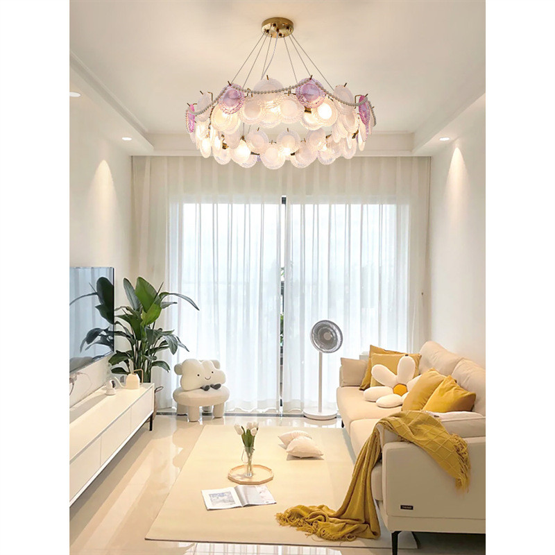 热销法式吊灯奶油风灯具新款2023客厅吊灯现代简约主卧室灯网红贝
