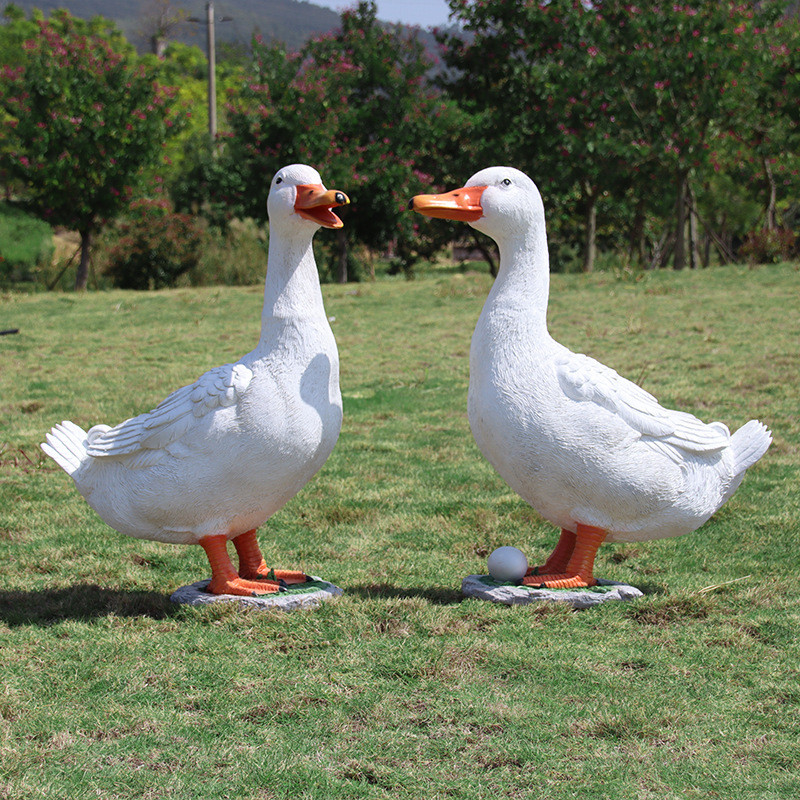 仿真饭店鸭子摆件户外花园庭院草坪农场卡通门口家禽动物装饰模型