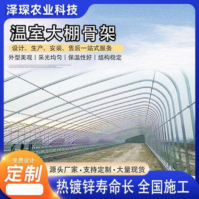 养殖种植大棚骨架 全套钢架连栋配件简易蔬菜棚 暖棚温室大棚骨架