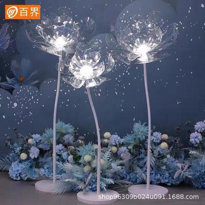 花艺新款迎宾亚克力婚礼婚庆铁艺道具发给亚克力水晶灯商场摆件