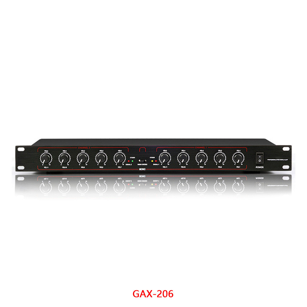 GAX-206 专业设备立体声单声道2进10出舞台演出音频分配器分配器