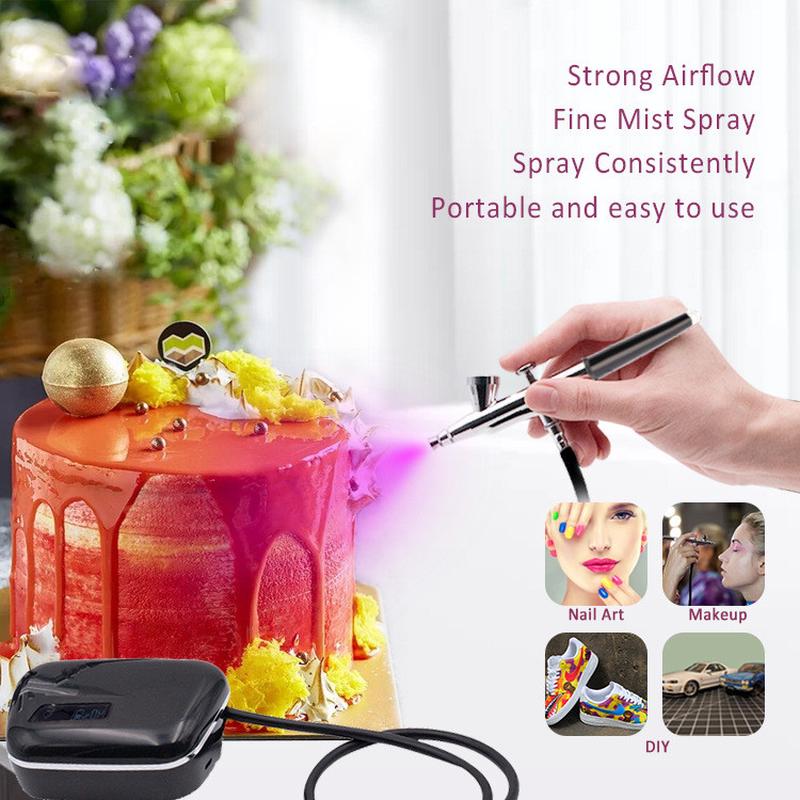 热销*美甲喷笔气泵模型喷漆彩绘上色喷绘机喷笔小迷你