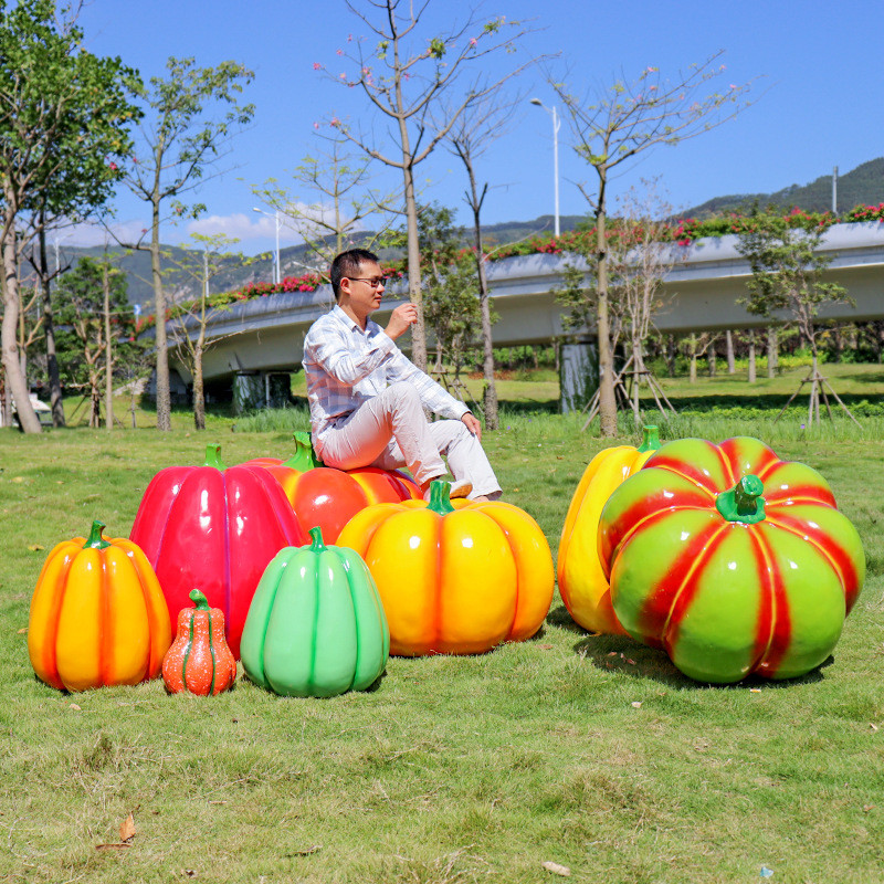 户外玻璃钢仿真植物蔬菜南瓜装饰品水果雕塑农场模型造景摆件