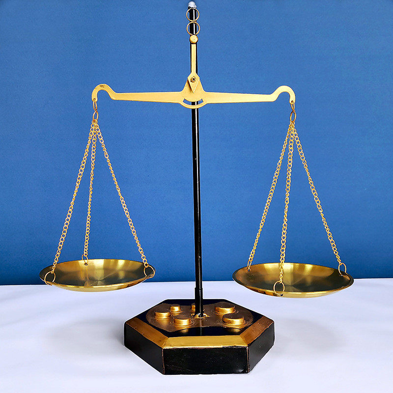 办公天平秤全金属桌面装饰摆件律师创意商务礼品手工艺品书房摆饰