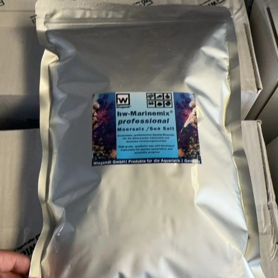 热销德国hw海盐珊瑚盐专业版海盐2kg袋装最新银色包装