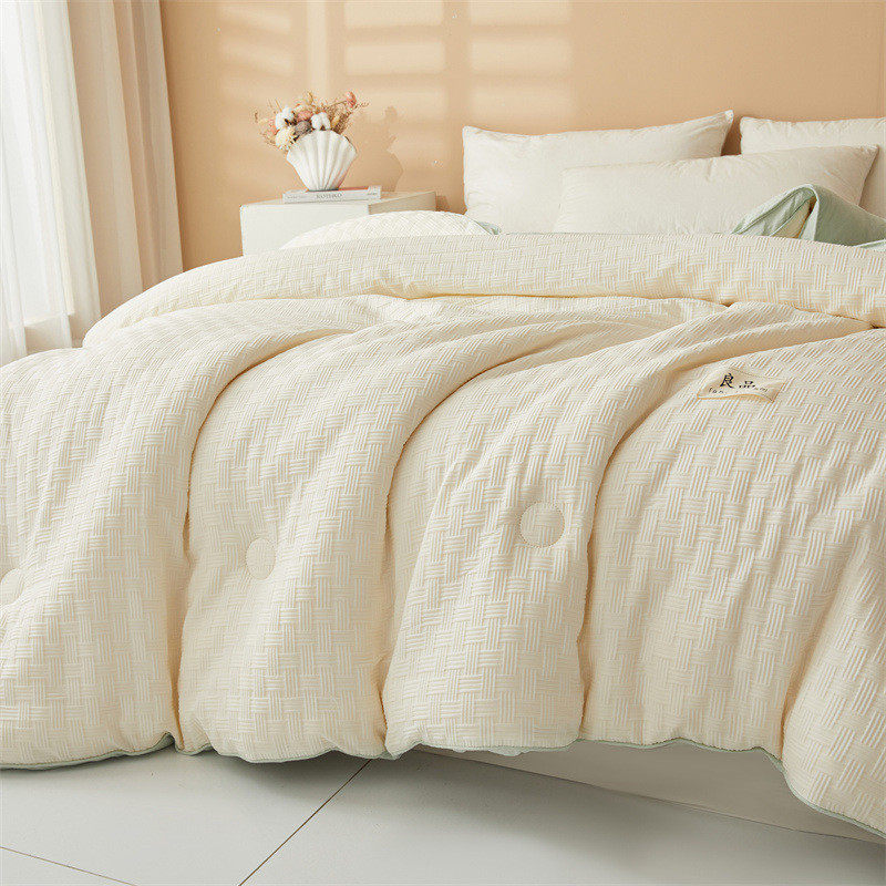 热销2025新款双拼立体提花大豆被冬被春秋被夏被被子被芯冬被春秋,床上用品,羽绒/羽毛被,淘宝优惠券,粉丝福利购,淘宝优惠卷