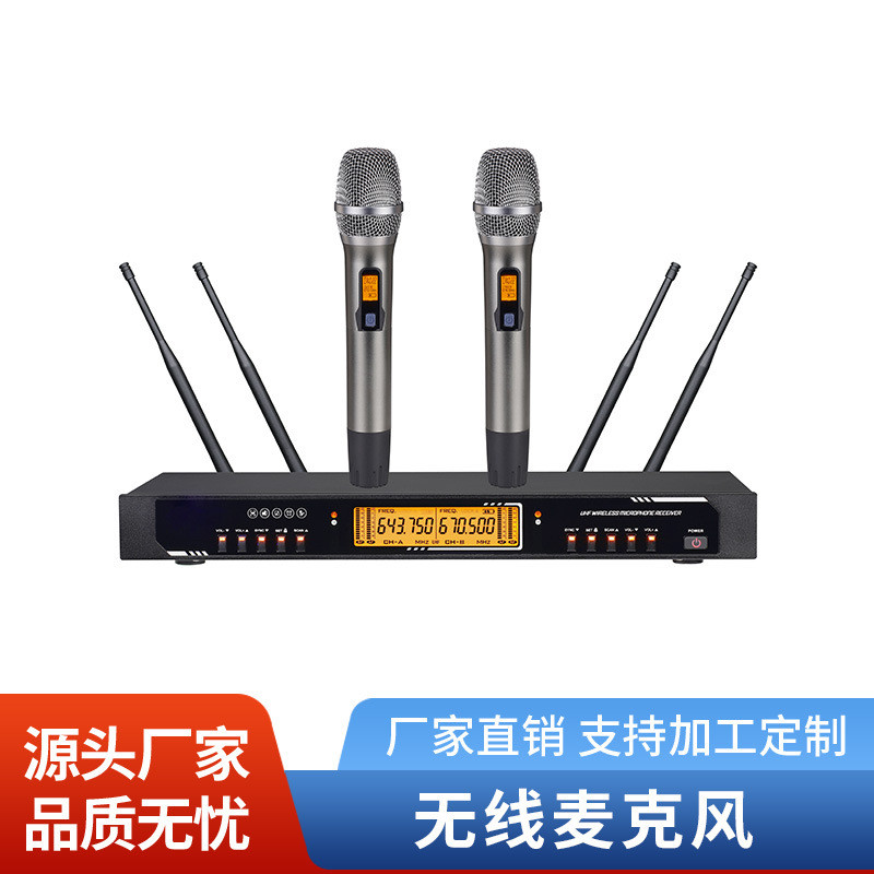 SUBOS无线麦克风一拖二话筒可充电家庭唱歌家用KTV唱歌手持话筒