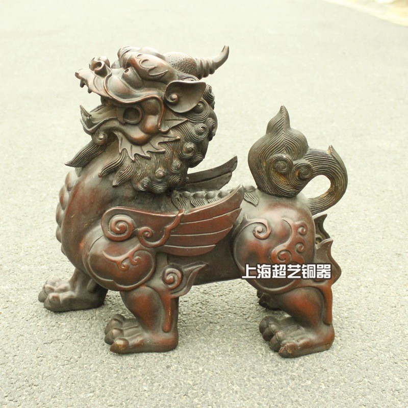 塑一对摆设金属工艺品铜器铜雕铜貔貅摆件