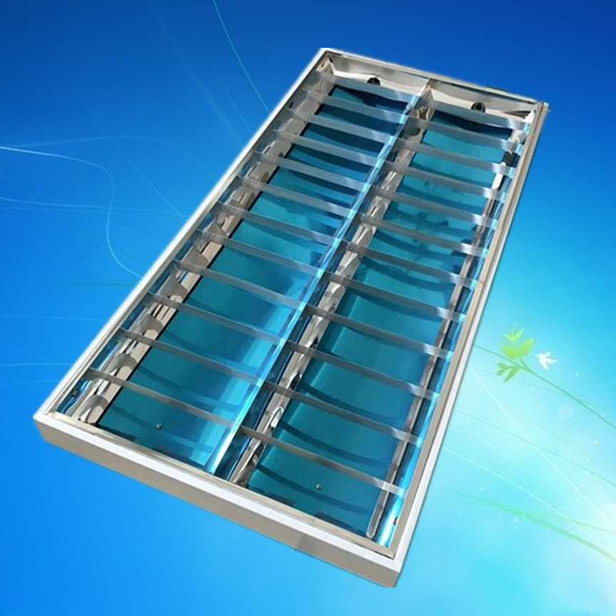 厂家直供t8led日光灯led反光铝灯盘 1200 600双管明装格栅格栅灯