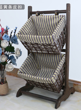 td61实木款 处理 置物架 收纳架 卧室客厅通用书报架 多层储物吊