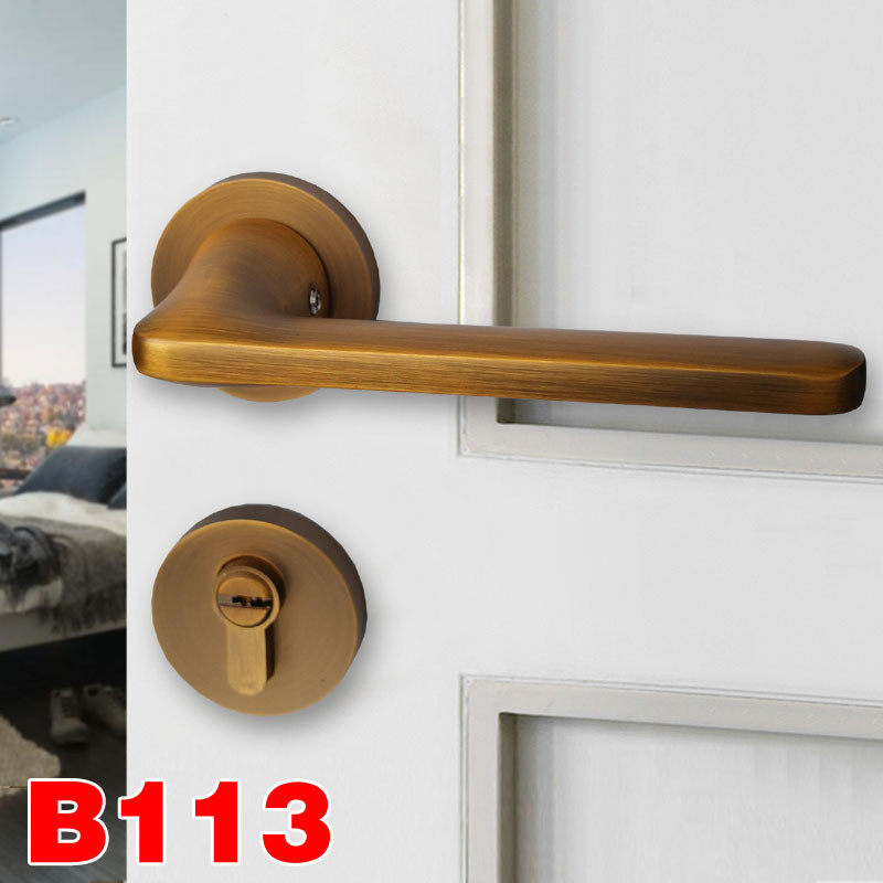 金色静音门锁家装现代简约室内门锁北欧门锁后现代金色磁吸锁分体