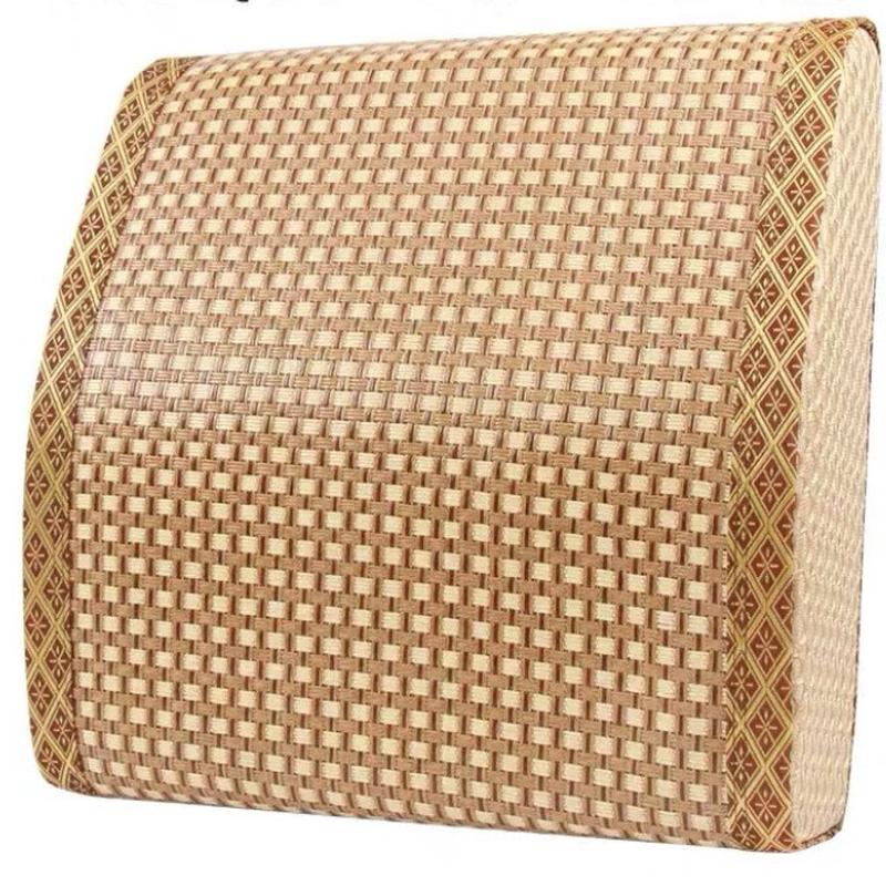 夏季椰棕硬靠背办公室椅子腰靠支撑腰部凉席中式红木沙发靠枕