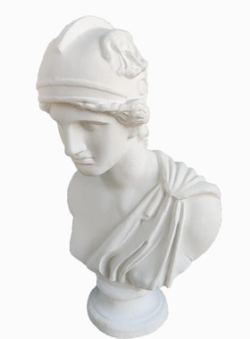 古石膏几何体美术素描石膏像战神石膏头像家居装饰批发战士石膏像