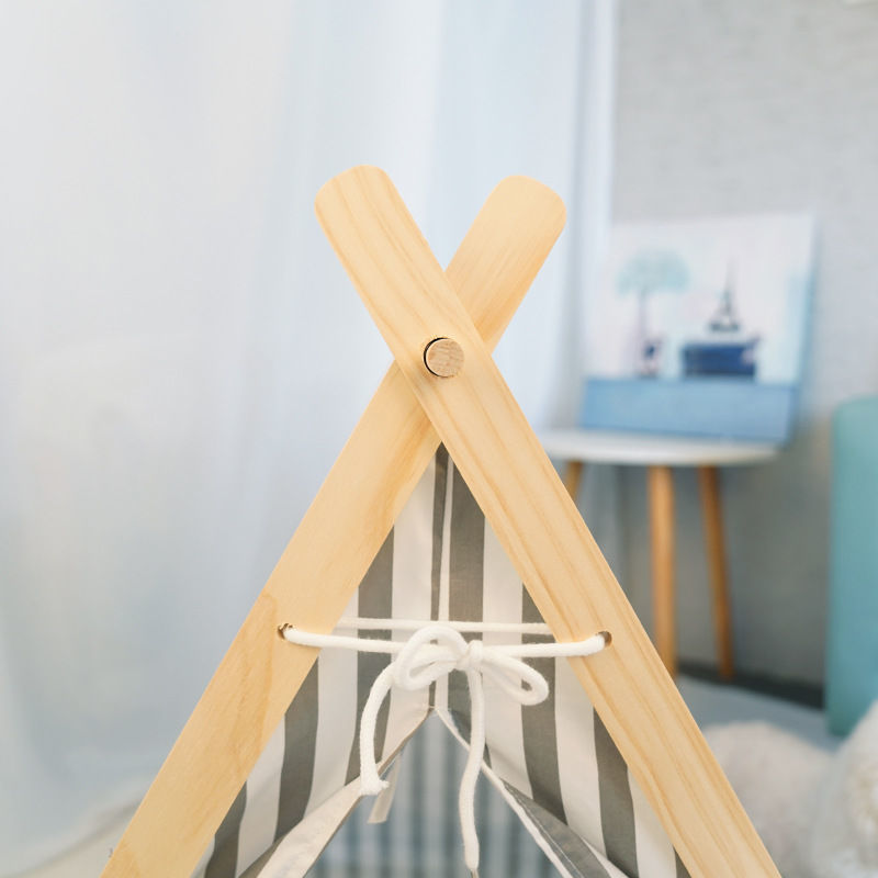 夏季宠物帐篷狗窝可拆洗帆布狗狗帐篷木质宠物窝宠物垫冬季猫窝