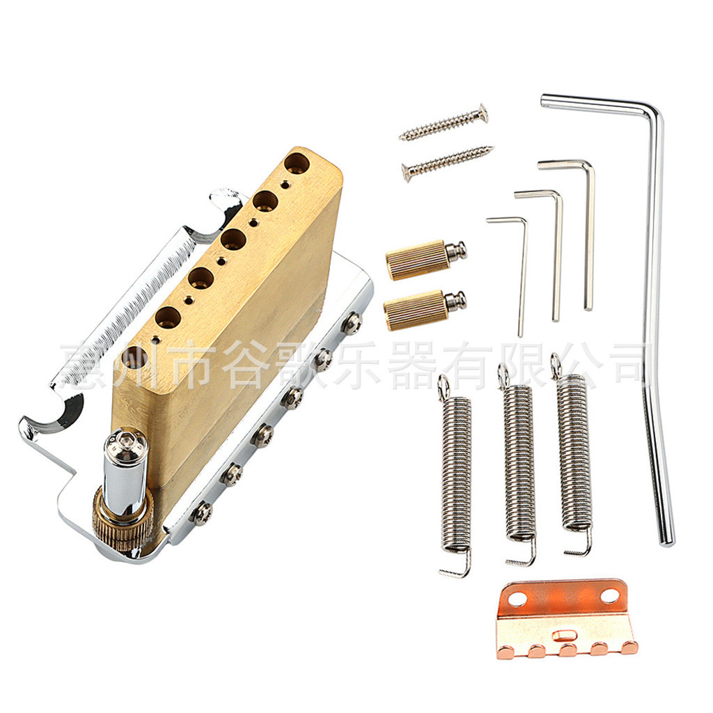 热销乐器配件吉他配件吉他琴桥铬色6套装凹琴鞍琴桥弦