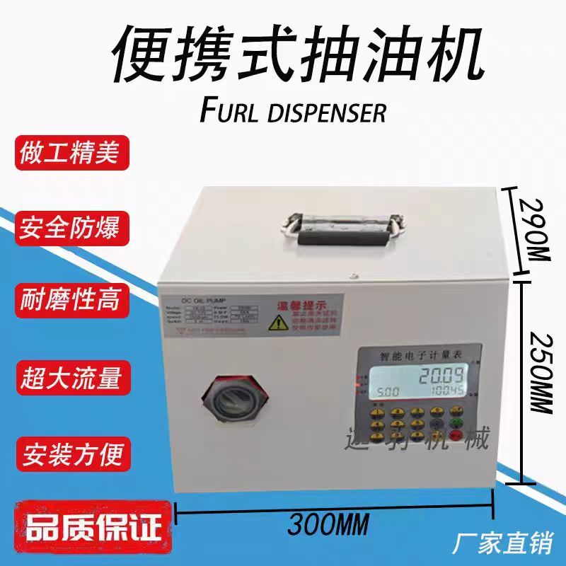 便携式电动抽油泵12v24v220v柴油泵电动自吸大流量车载型加油设备