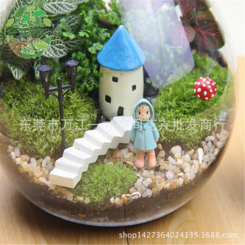 苔藓微景观套装创意礼品带灯木塞瓶微景观diy摆件