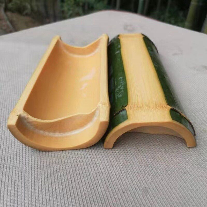 特色竹子竹盘  商用竹筒蒸饭菜一体式对半劈开竹筒饭店  支持定做