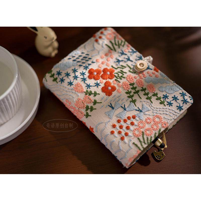 热销KR528小清新布艺面棉麻刺绣A6活页线装手账本子文艺手工随身,文具电教/文化用品/商务用品,手帐/日程本/计划本,淘宝优惠券,粉丝福利购,淘宝优惠卷