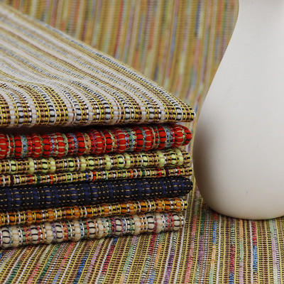 新款草编沙滩包面料七彩纹编织幻彩编织箱包手袋料织鞋材功能面料