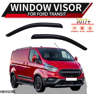遮雨档黑武士版 适用于2017 饰改装 FORD 全顺TRANSIT晴雨挡雨眉装