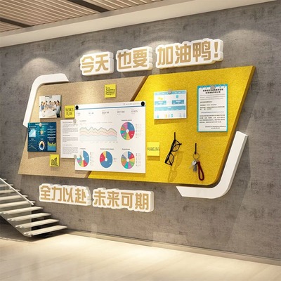 员工公告栏展示板办室司墙面装饰毛毡贴企业文化照片风采布置荣誉