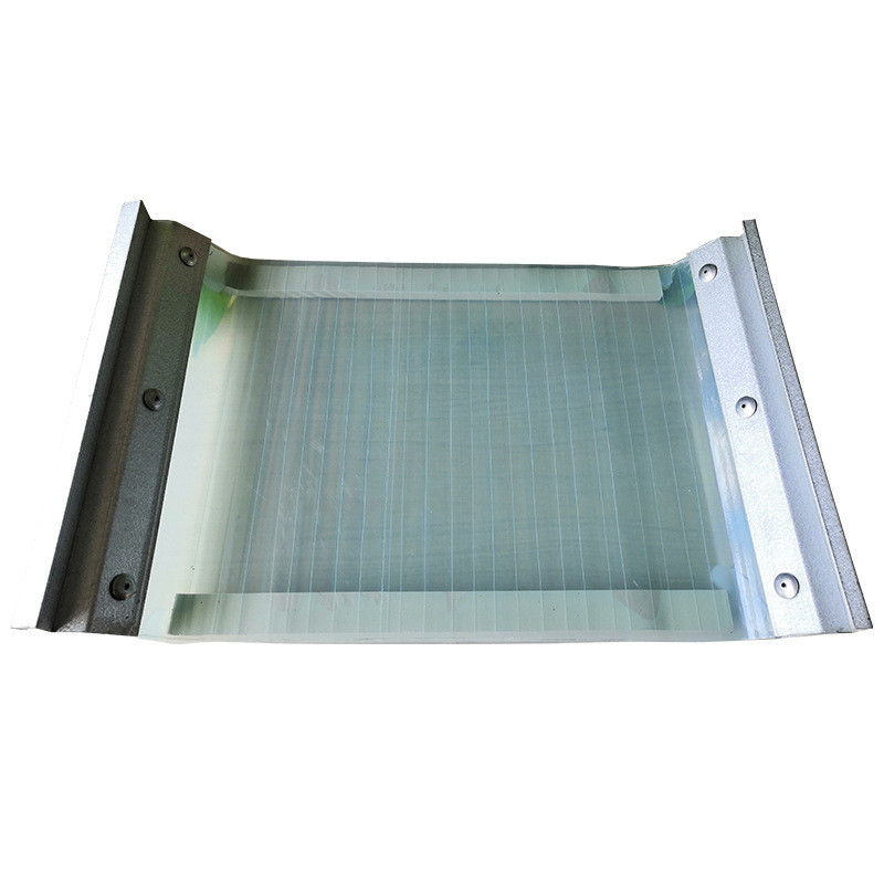 单双层钢边frp采光板瓦片树脂瓦厂房采光带820型采光驰角钢边瓦