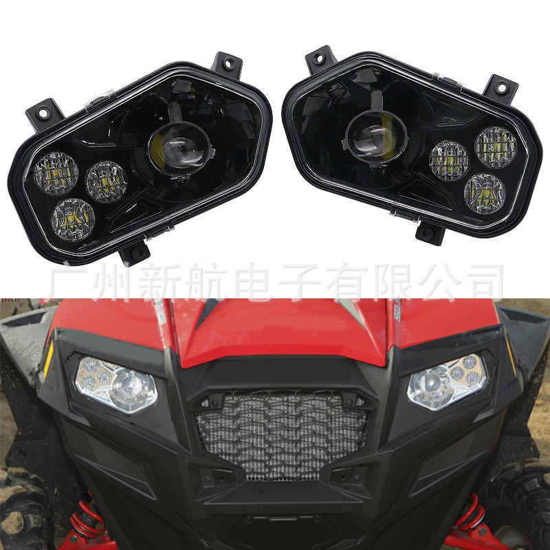 适用于北极星RZR800 LED转换 RZR900 XP RZR 570 LED头灯套件黑色