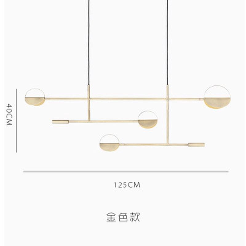 北欧创意个性简约客厅卧室吧台温馨线条铁艺几何样板房餐厅吊灯