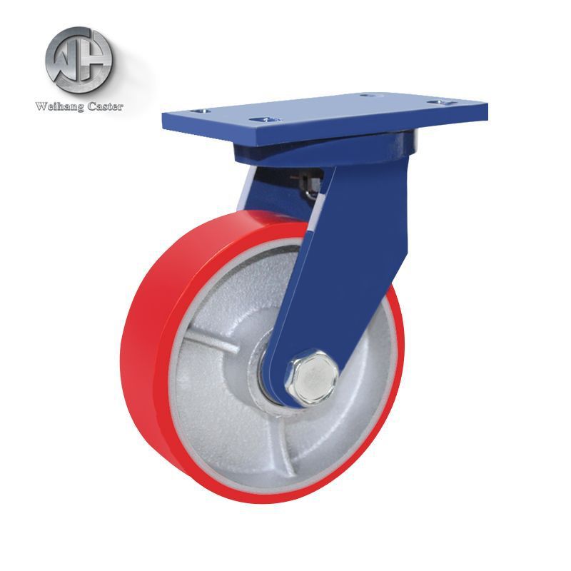 热销8寸重型工业脚轮聚氨酯pu手推轮子工业万向车轮4寸5寸6寸10寸