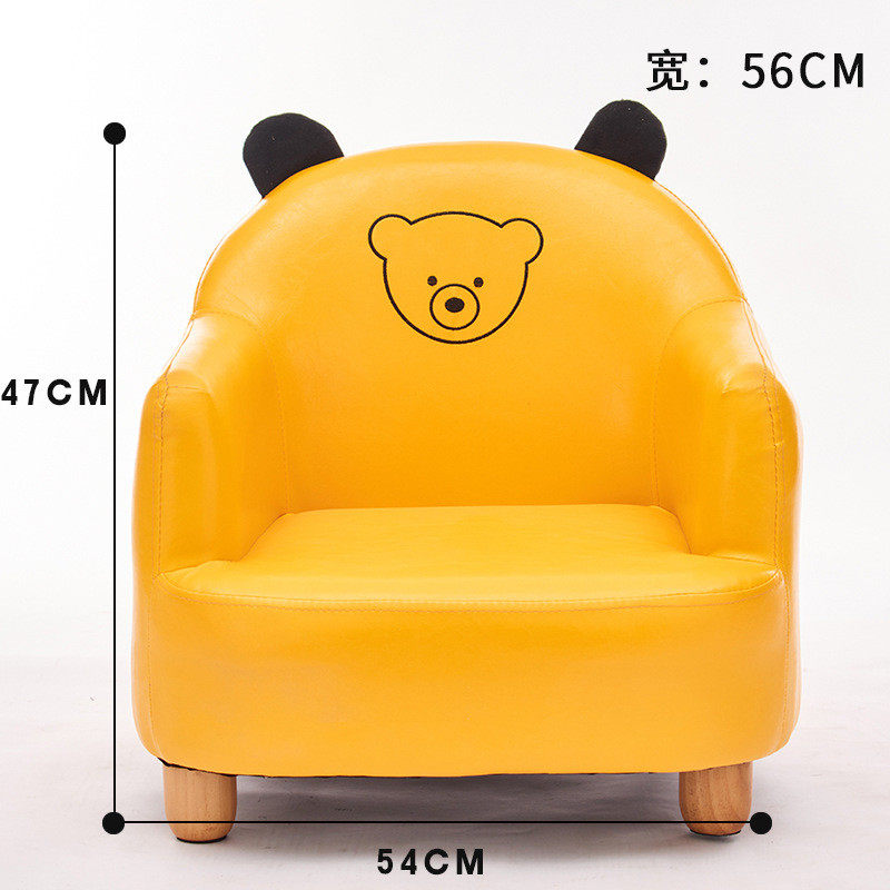 皮质儿童布艺沙发可拆洗客厅单人卡通动物沙发椅创意木质懒人椅子
