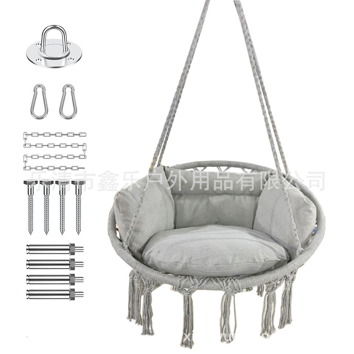 阳台摇椅躺椅懒人帆布涤棉多功能秋千椅分离式含坐垫沙发式