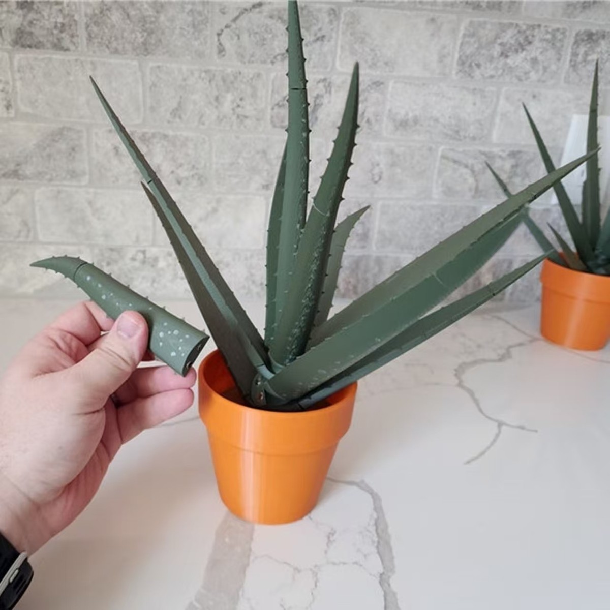 barbadosaloe3D打印芦荟仿真盆栽笔芯