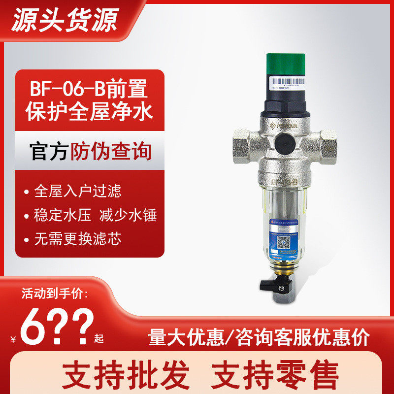 滨特尔BF-06-B前置过滤器BF-10-B管道稳压减压过滤器保护全屋净水