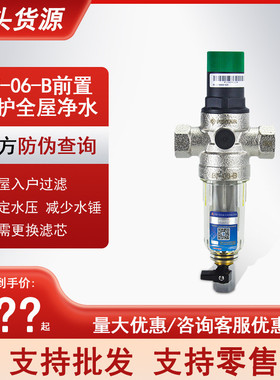 滨特尔BF-06-B前置过滤器BF-10-B管道稳压减压过滤器保护全屋净水