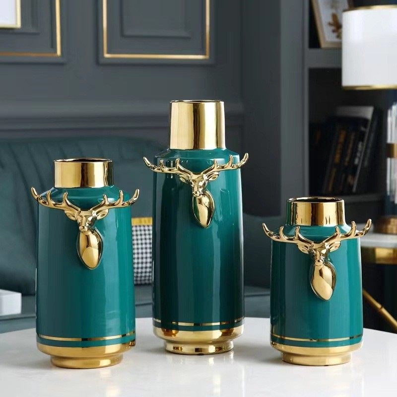 热销客厅装饰品花瓶仿真花束摆件轻奢电视两边酒柜玄关花朵花瓶摆,特色手工艺,青花瓷,淘宝优惠券,粉丝福利购,淘宝优惠卷